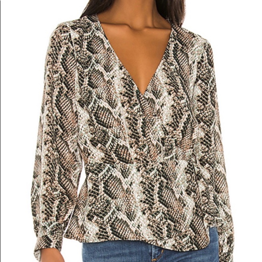 cupcakes and cashmere. Jasper Wrap Blouse